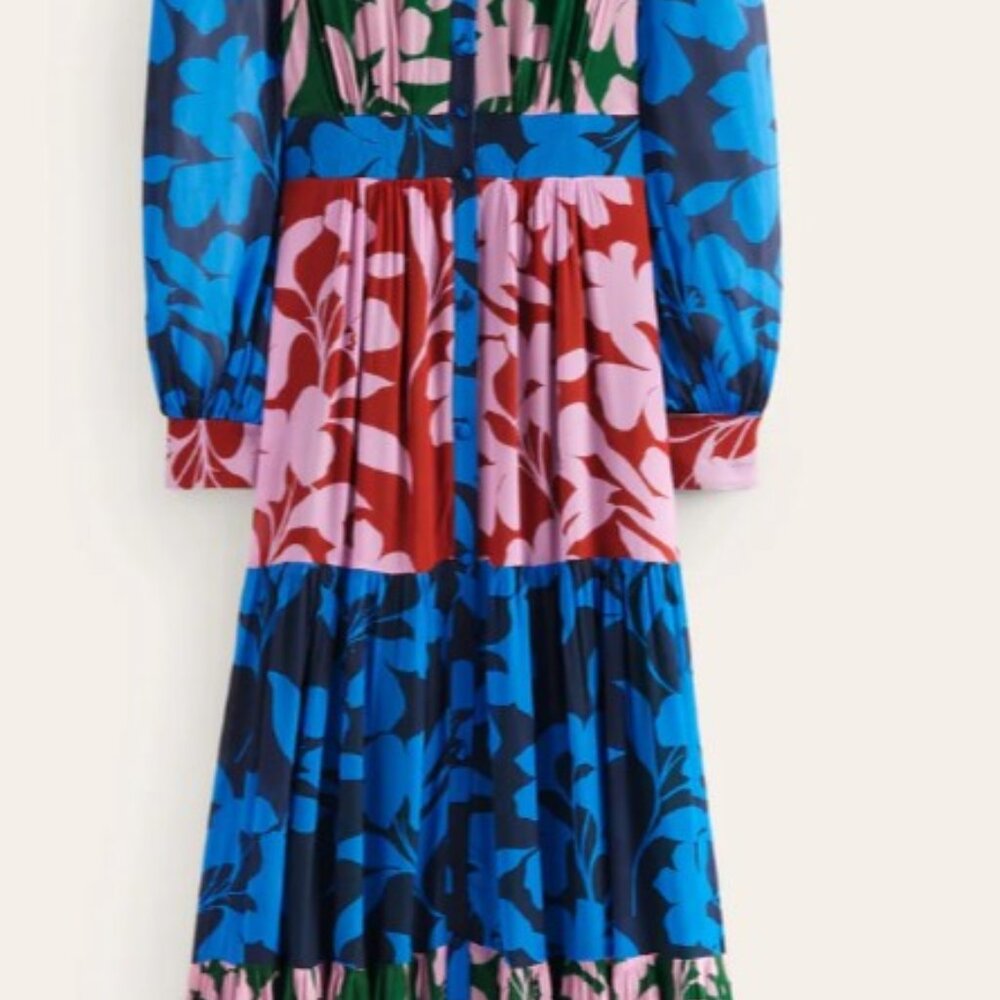 BODEN Occasion Maxi Shirt Dress French Navy, Bloom Hotch